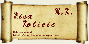Miša Količić vizit kartica